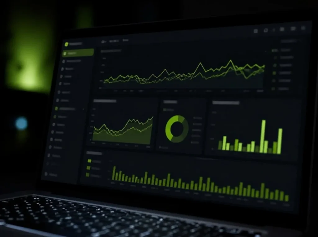 Google Ads campaign performance dashboard concept on a laptop