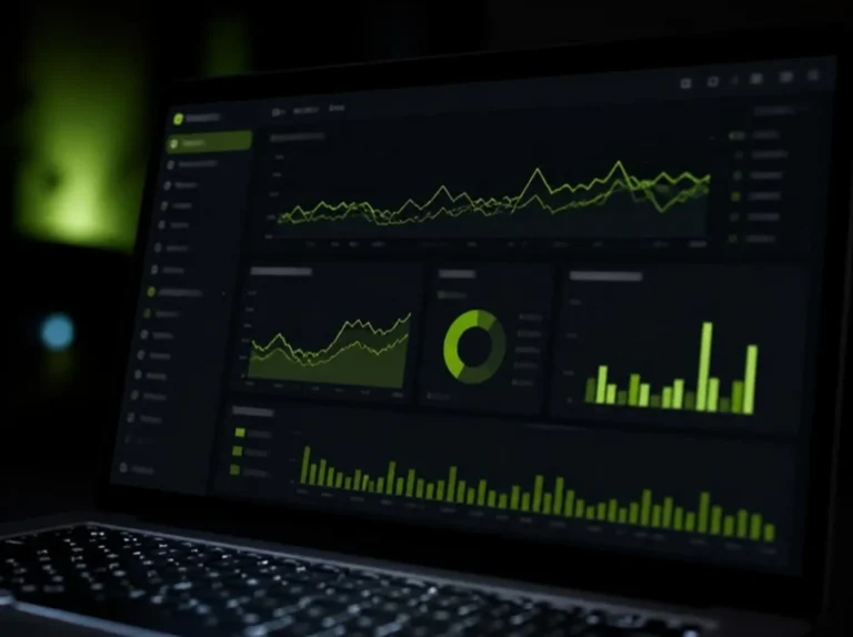 Google Ads campaign performance dashboard concept on a laptop